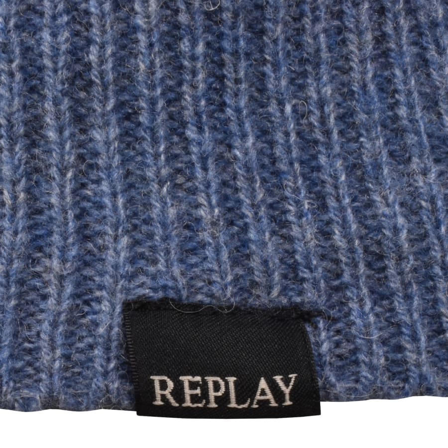 Image number 3 for Replay Knitted Jumper Blue