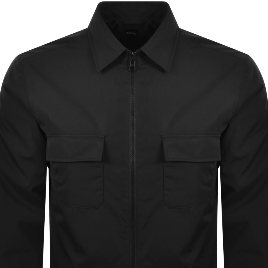 Image number 2 for BOSS Luke Padded Overshirt Black