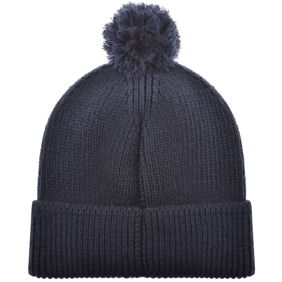 Image number 2 for The North Face Pom Logo Beanie Hat Navy