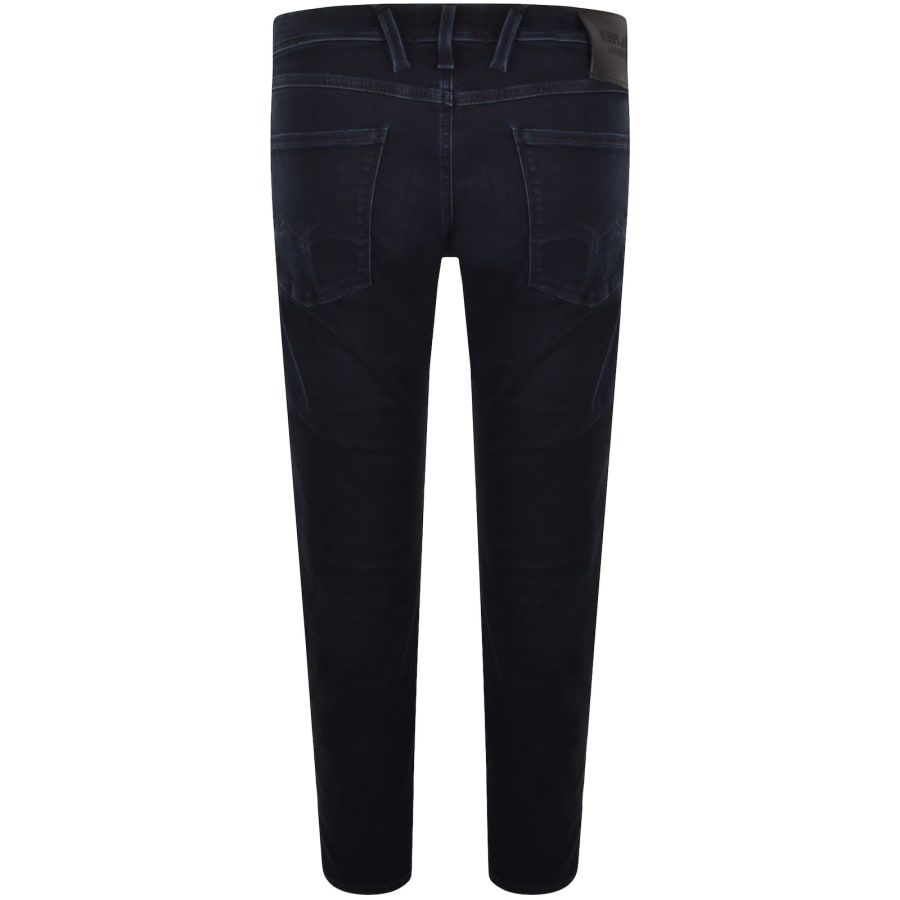 Image number 3 for Replay Anbass Hyperflex Slim Fit Jeans Dark Wash