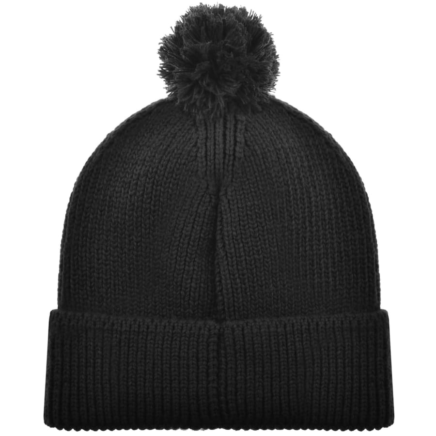 Image number 2 for The North Face Pom Logo Beanie Hat Black