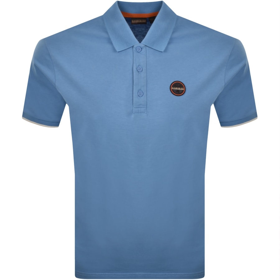 Image number 1 for Napapijri E Badge Polo T Shirt Blue