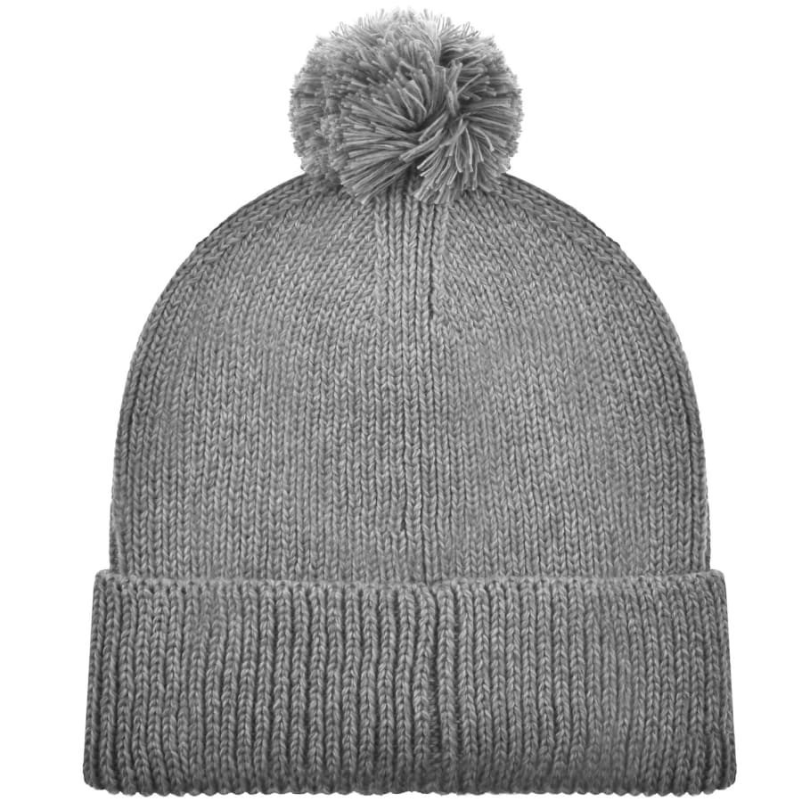 Image number 2 for The North Face Pom Logo Beanie Hat Grey