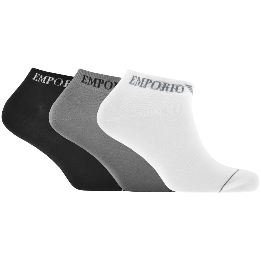 Image number 1 for Emporio Armani 3 Pack Trainer Socks
