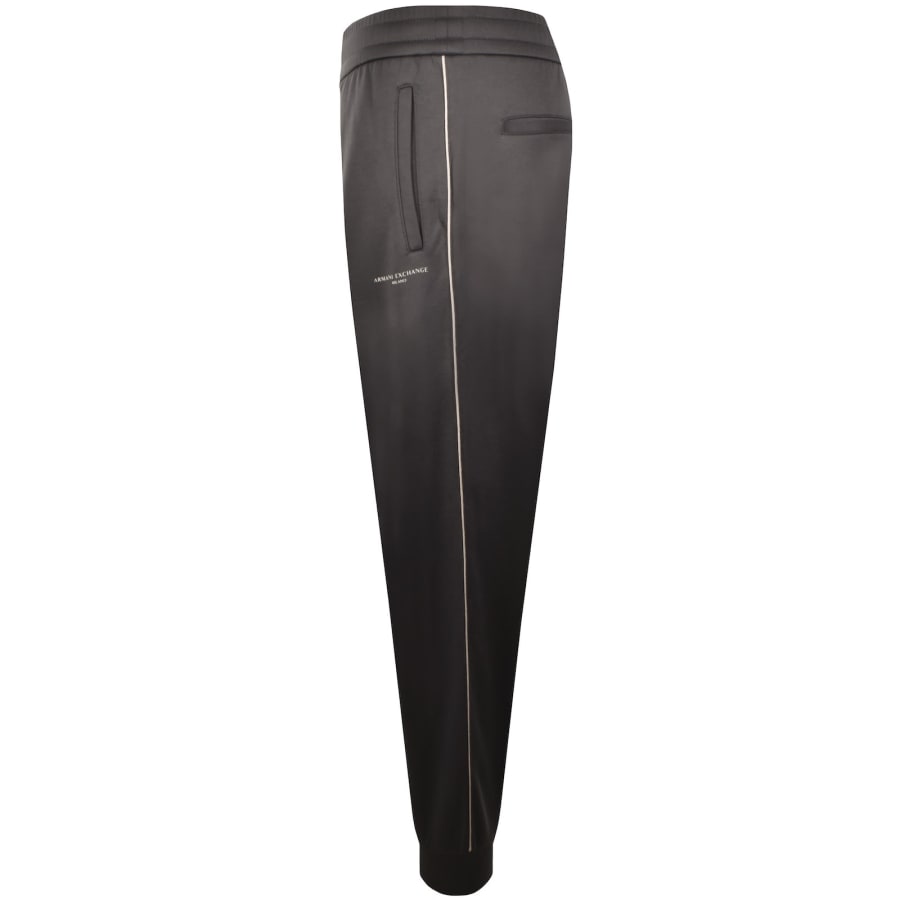 Image number 5 for Armani Exchange Contrast Piping Joggers Grey