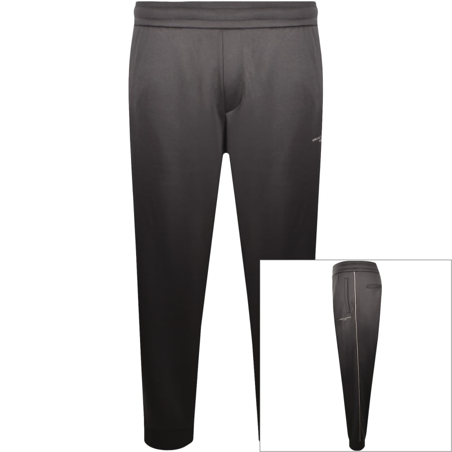Image number 1 for Armani Exchange Contrast Piping Joggers Grey
