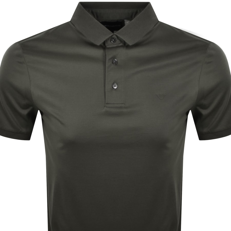 Image number 2 for Emporio Armani Short Sleeved Polo T Shirt Green