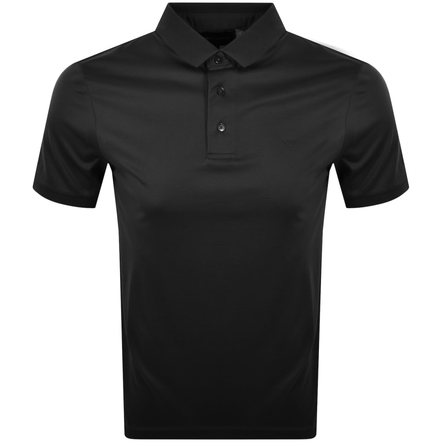 Image number 1 for Emporio Armani Short Sleeved Polo T Shirt Black