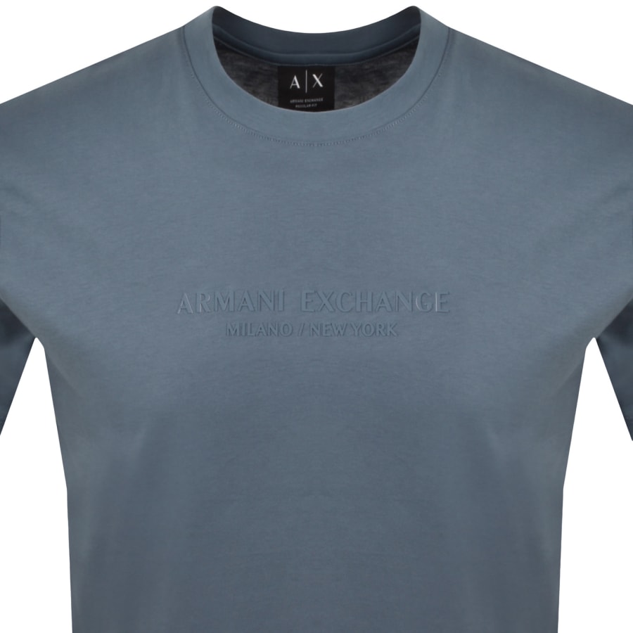 Image number 2 for Armani Exchange Regular Fit Logo T Shirt Blue