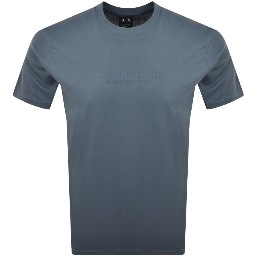 Image number 1 for Armani Exchange Regular Fit Logo T Shirt Blue