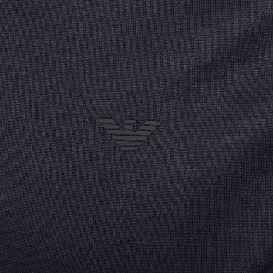 Image number 3 for Emporio Armani Long Sleeved Polo T Shirt Navy