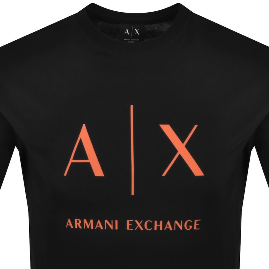 Image number 2 for Armani Exchange Slim Fit Crew Neck T Shirt Black