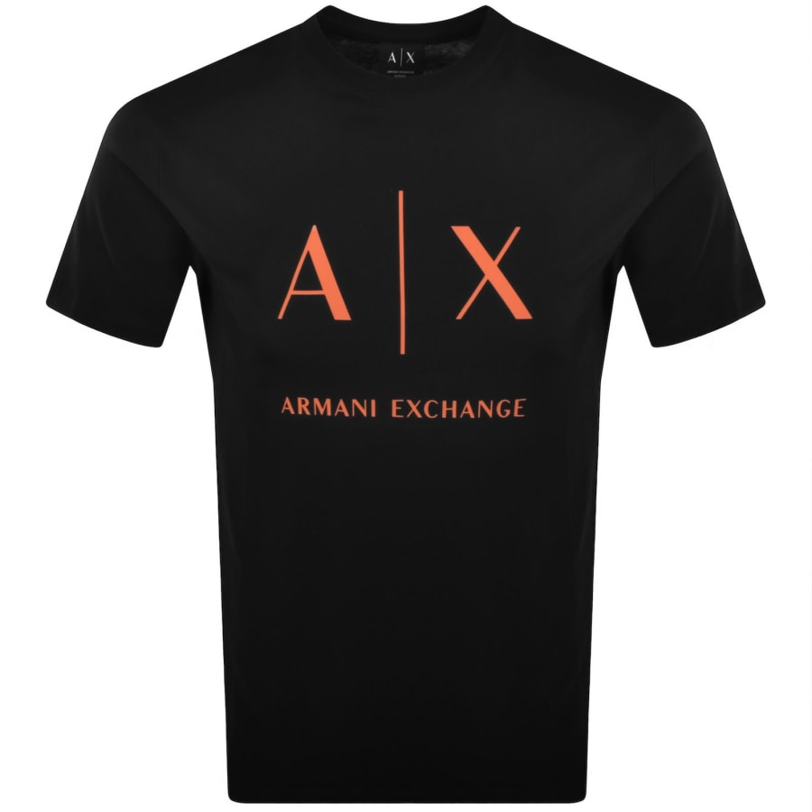Image number 1 for Armani Exchange Slim Fit Crew Neck T Shirt Black