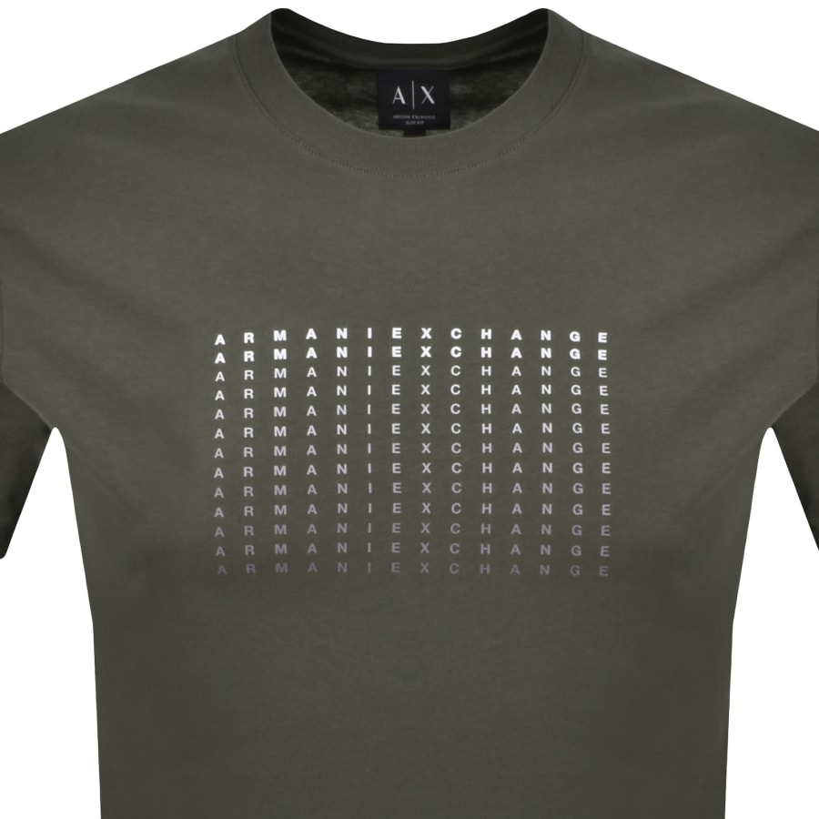 Image number 2 for Armani Exchange Logo Print T Shirt Green