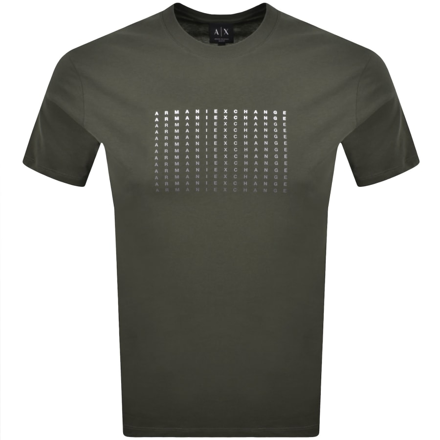 Image number 1 for Armani Exchange Logo Print T Shirt Green