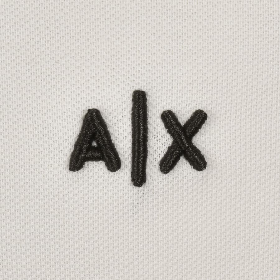 Image number 2 for Armani Exchange Tipped Polo T Shirt Cream