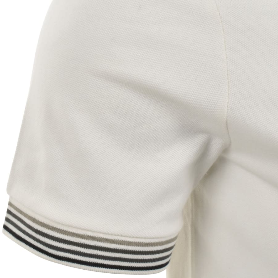 Image number 4 for Armani Exchange Tipped Polo T Shirt Cream
