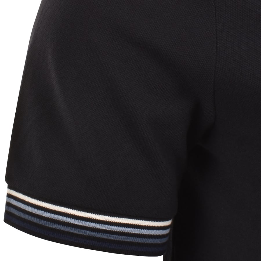 Image number 4 for Armani Exchange Tipped Polo T Shirt Navy