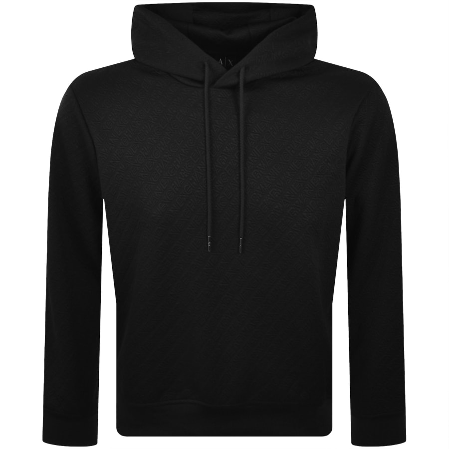 Image number 1 for Armani Exchange Logo Hoodie Black