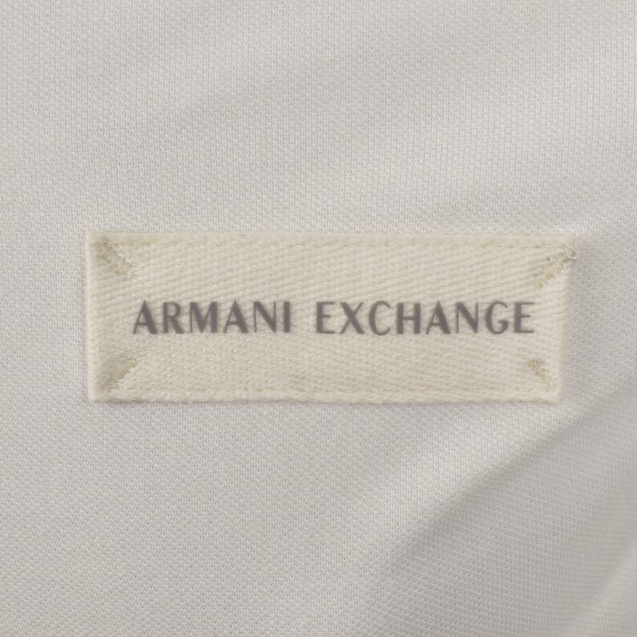 Image number 3 for Armani Exchange Slim Fit Polo T Shirt Cream