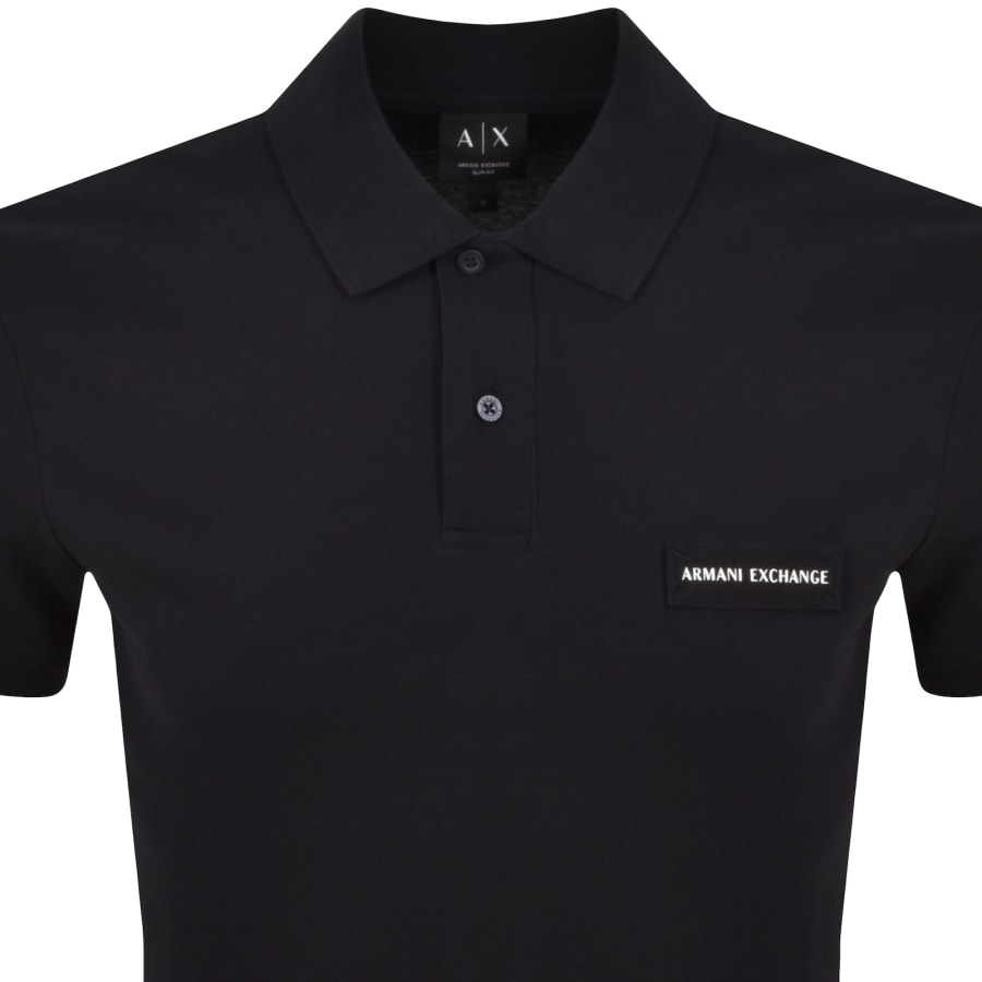 Image number 2 for Armani Exchange Slim Fit Polo T Shirt Navy