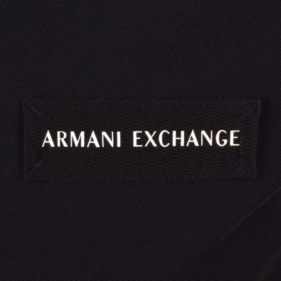 Image number 3 for Armani Exchange Slim Fit Polo T Shirt Navy
