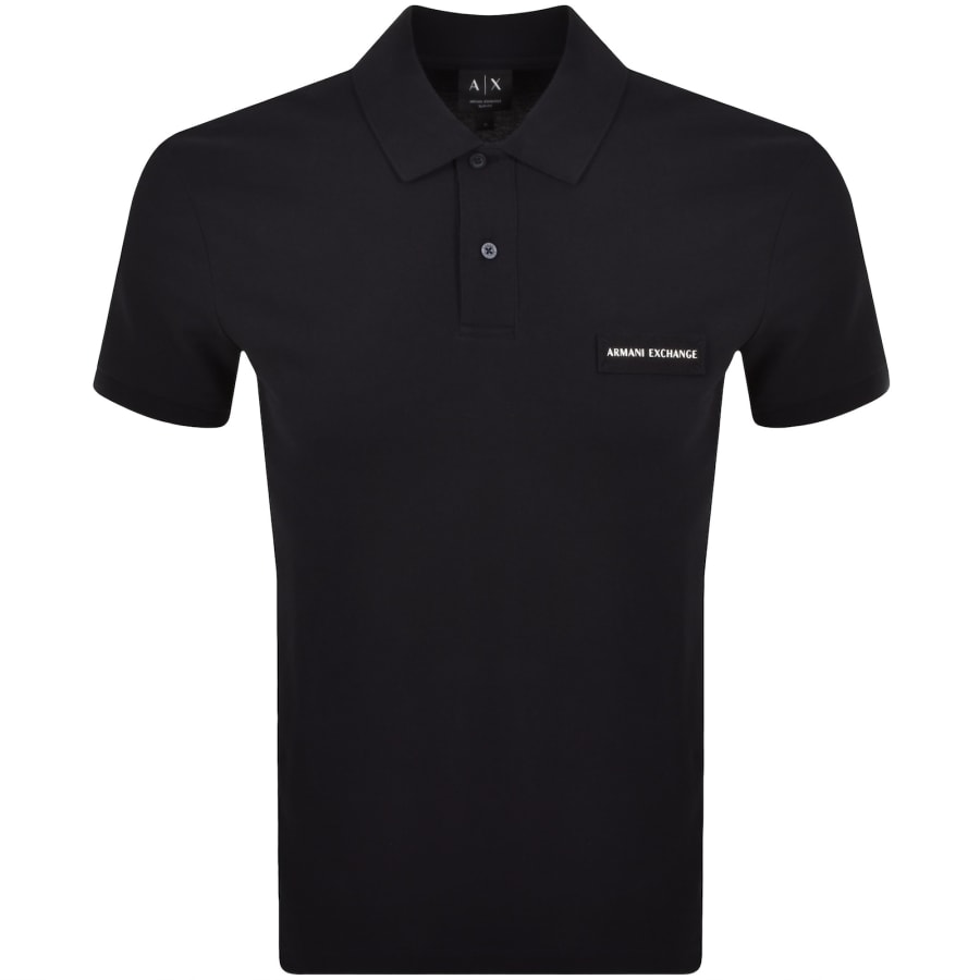 Image number 1 for Armani Exchange Slim Fit Polo T Shirt Navy