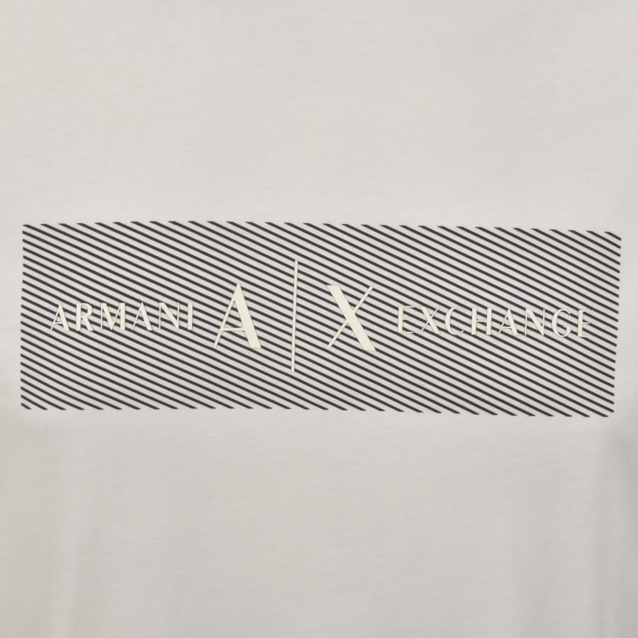 Image number 3 for Armani Exchange Crew Neck T Shirt Cream