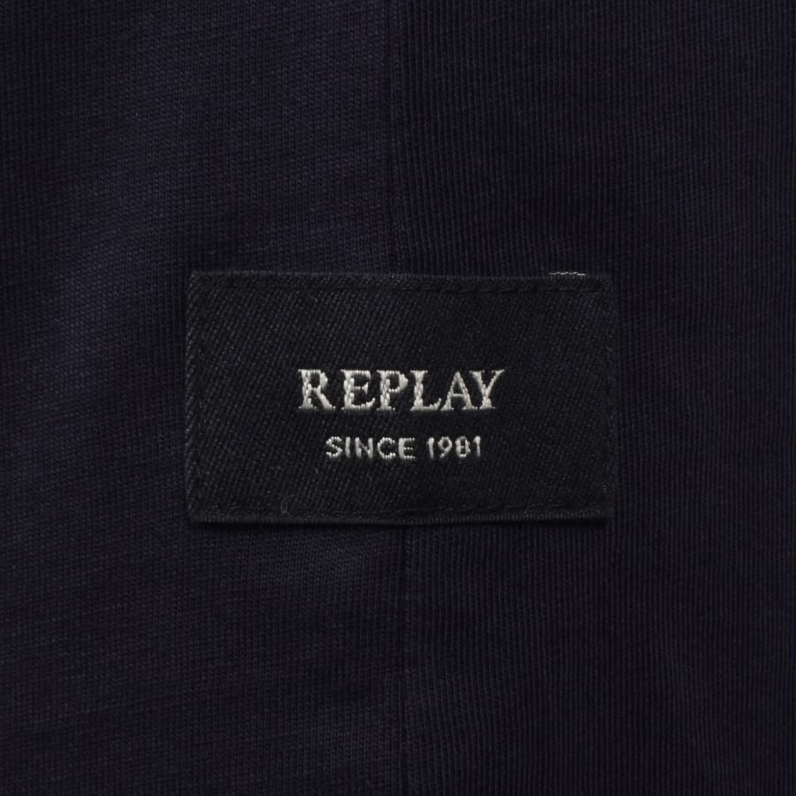 Image number 4 for Replay Logo T Shirt Navy