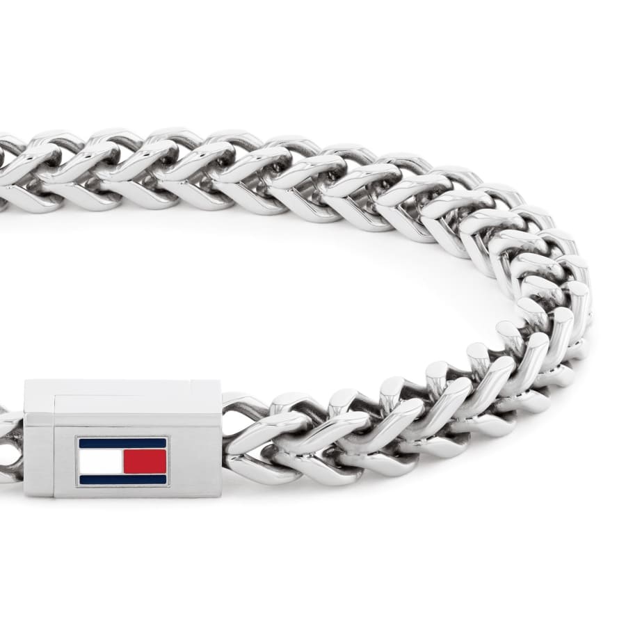 Image number 2 for Tommy Hilfiger Braided Chain Bracelet Silver