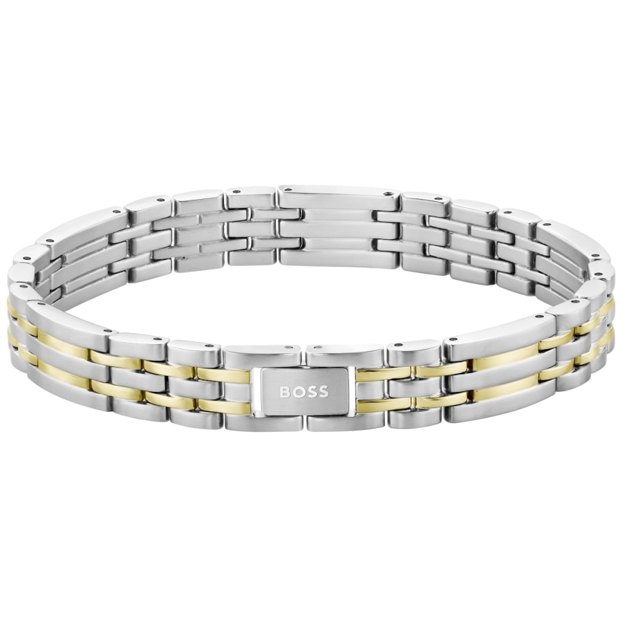 Image number 2 for BOSS Owan Link Bracelet Silver