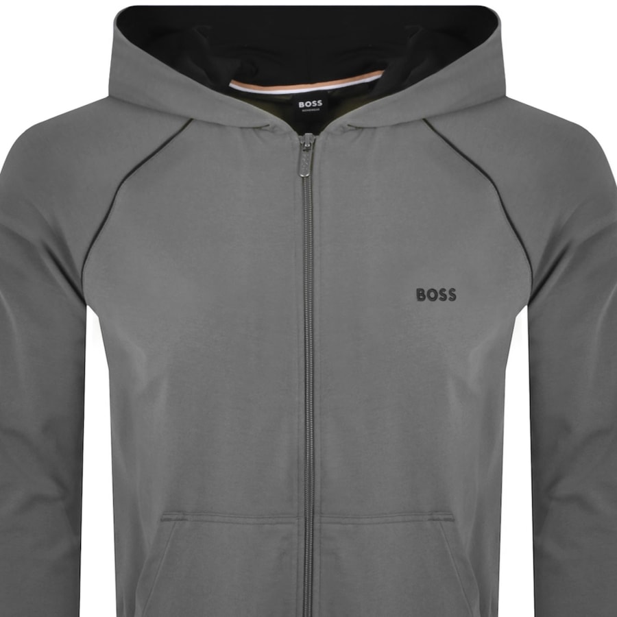 Image number 2 for BOSS Mix And Match Full Zip Hoodie Grey