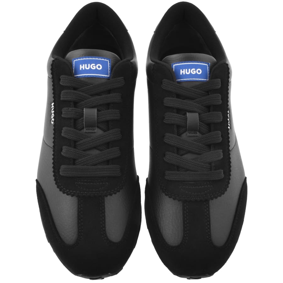 Image number 3 for HUGO Blue Jared Running Trainers Black