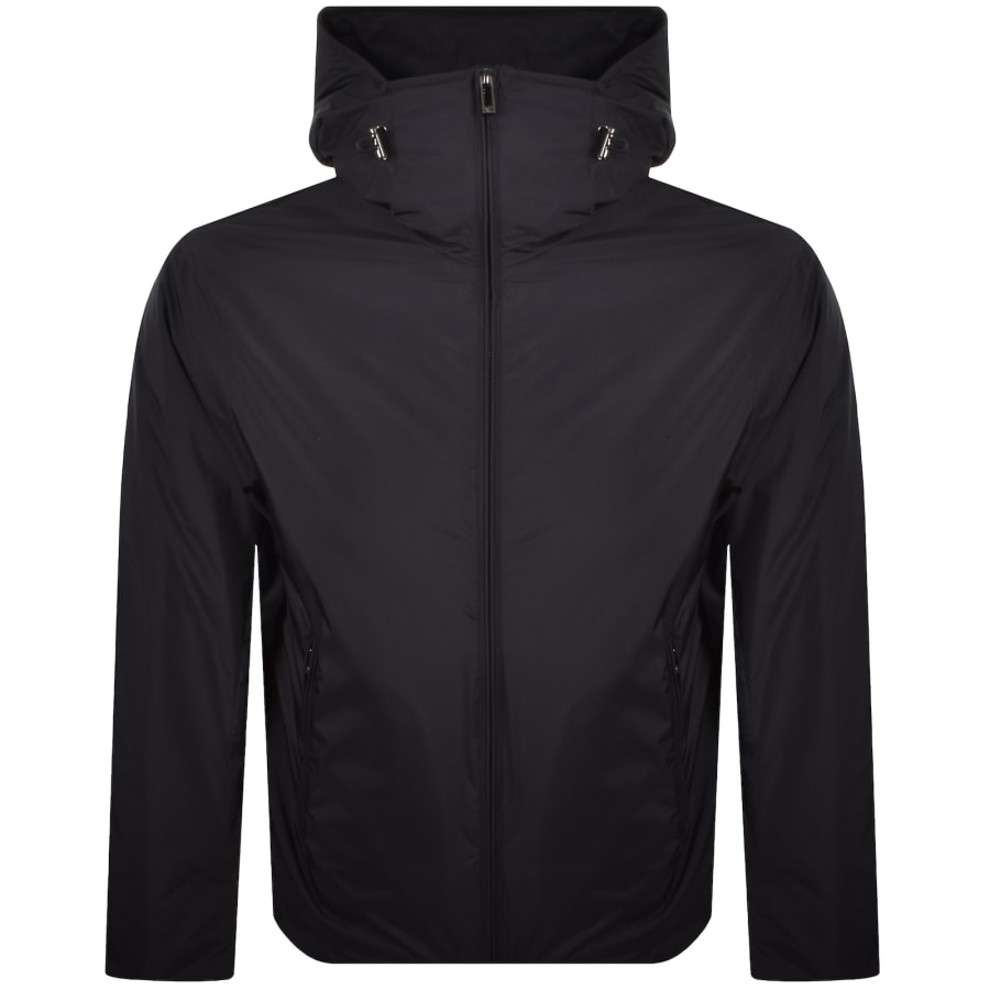 Image number 2 for Emporio Armani Nylon Hooded Jacket Navy