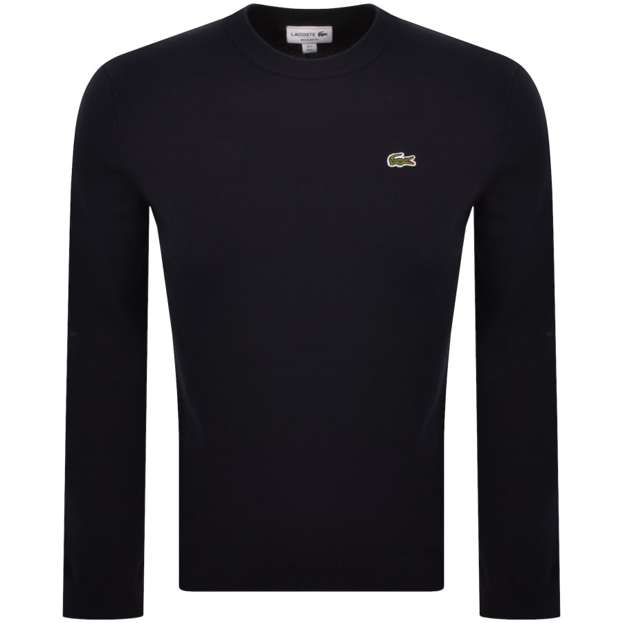 Image number 1 for Lacoste Crew Neck Knit Jumper Navy