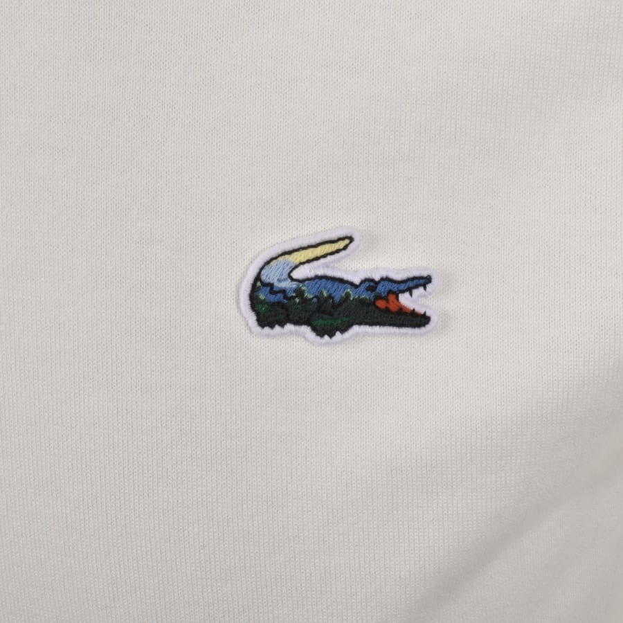 Image number 3 for Lacoste Croc Logo T Shirt Off White