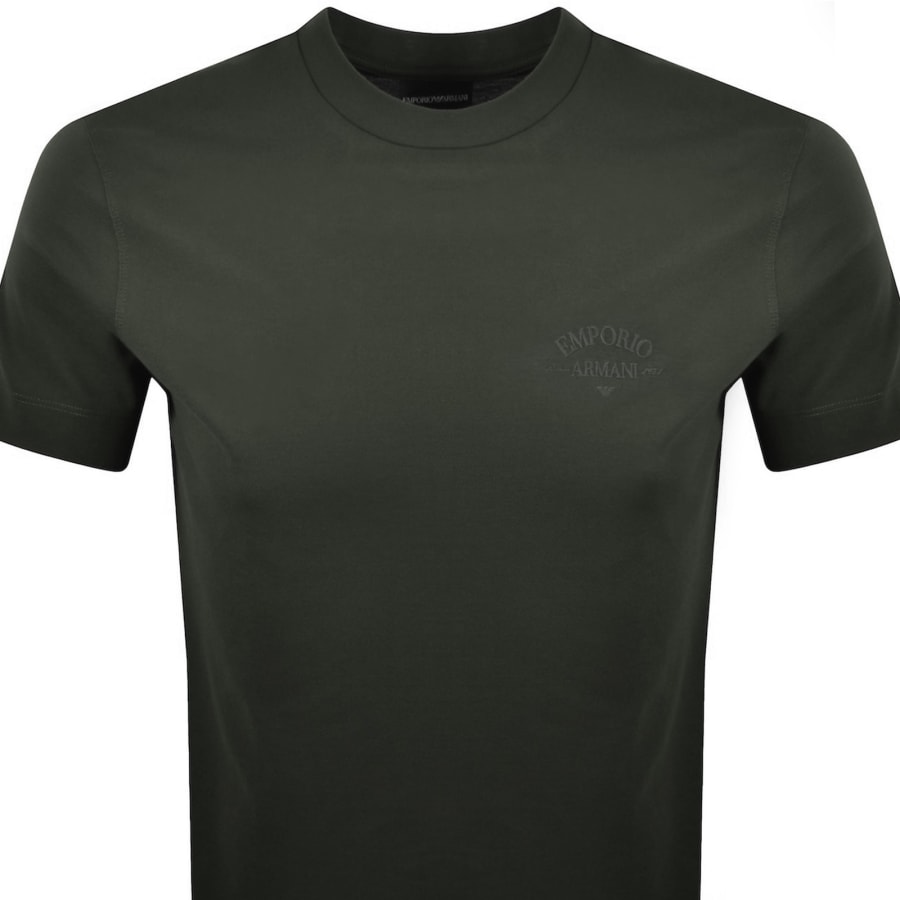 Image number 2 for Emporio Armani Crew Neck Logo T Shirt Green