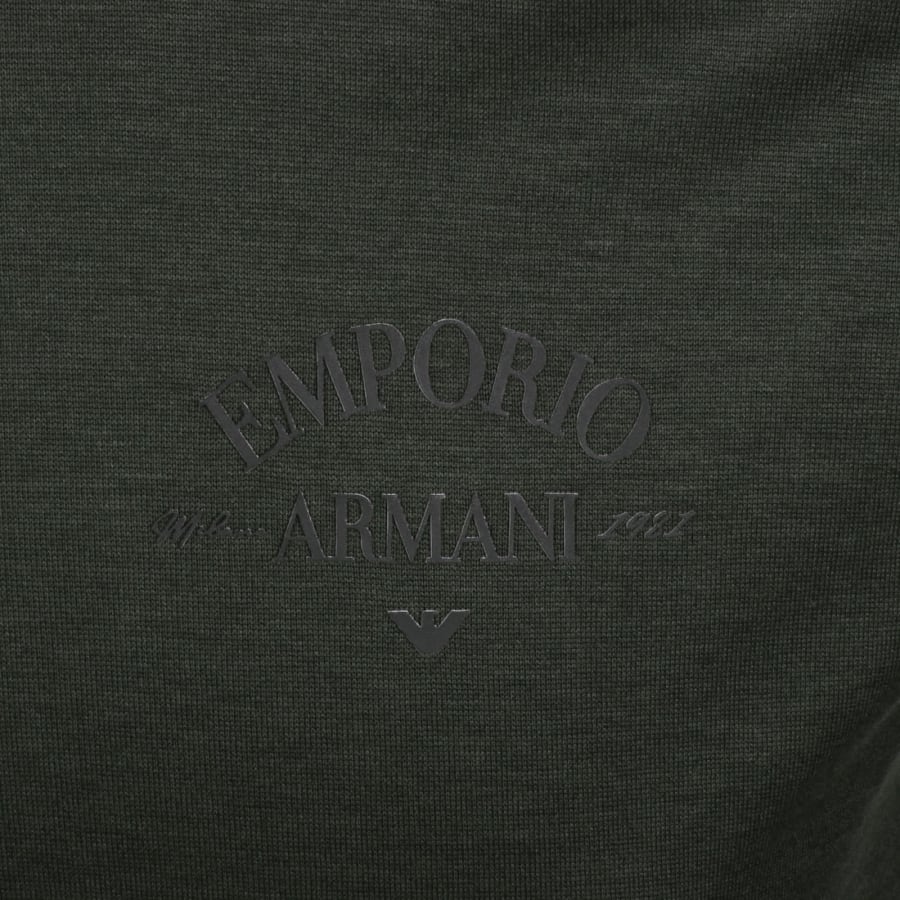 Image number 3 for Emporio Armani Crew Neck Logo T Shirt Green
