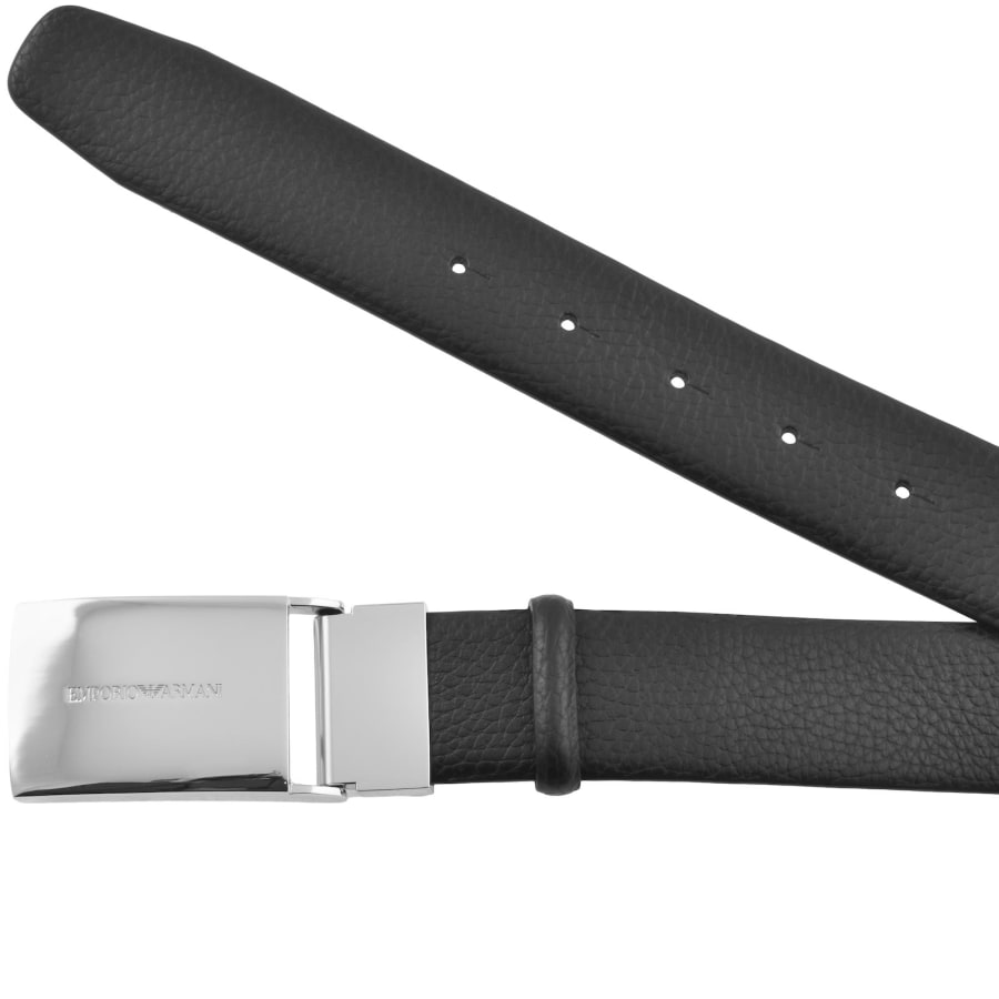 Image number 2 for Emporio Armani Logo Leather Belt Black
