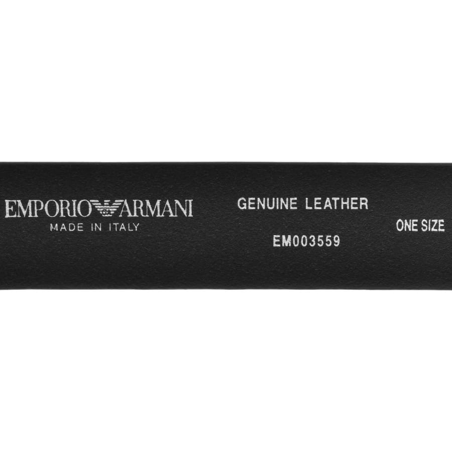 Image number 4 for Emporio Armani Logo Leather Belt Black