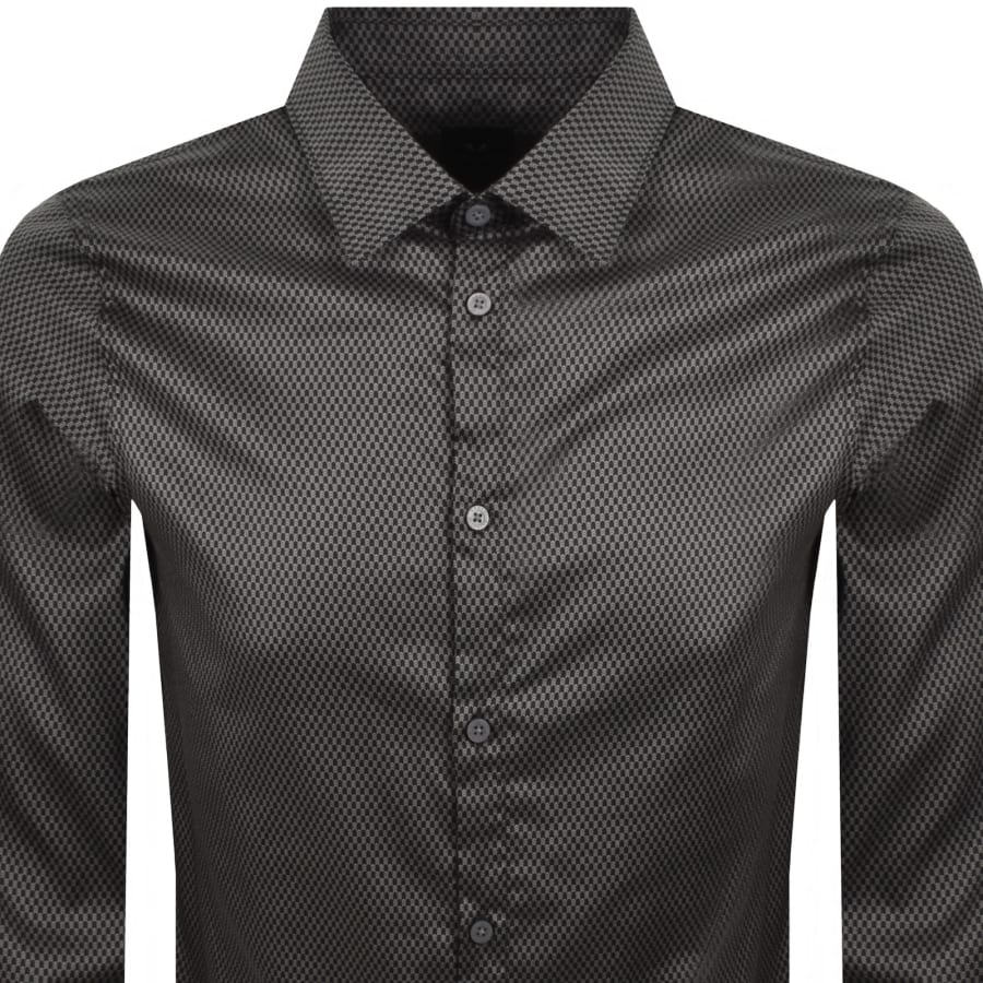 Image number 2 for Armani Exchange Long Sleeve Shirt Grey