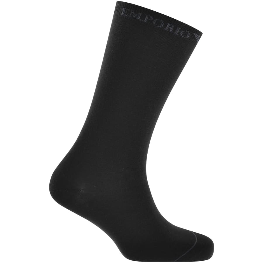 Image number 3 for Emporio Armani 3 Pack Socks Black