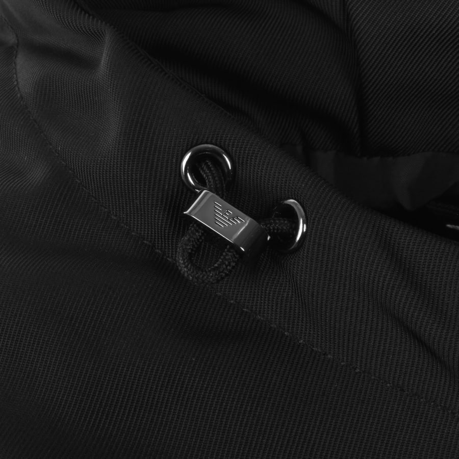 Image number 5 for Emporio Armani Nylon Hooded Jacket Black