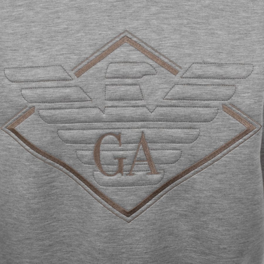 Image number 3 for Emporio Armani Eagle Logo Hoodie Grey