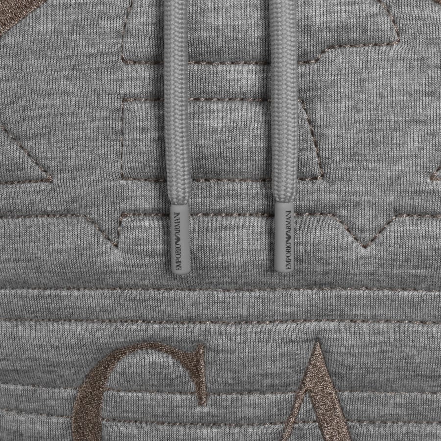Image number 4 for Emporio Armani Eagle Logo Hoodie Grey
