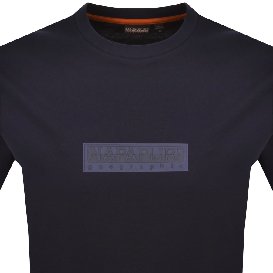Image number 2 for Napapijri S-Box Logo T Shirt Navy
