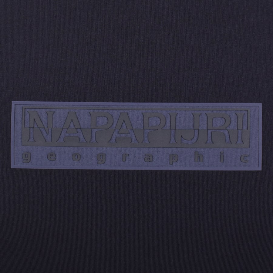 Image number 3 for Napapijri S-Box Logo T Shirt Navy