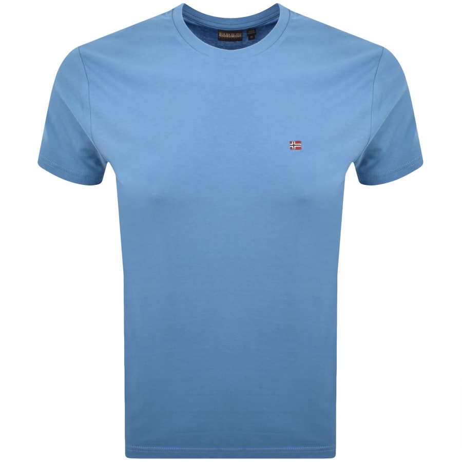 Image number 1 for Napapijri Salis Sum Logo T Shirt Blue