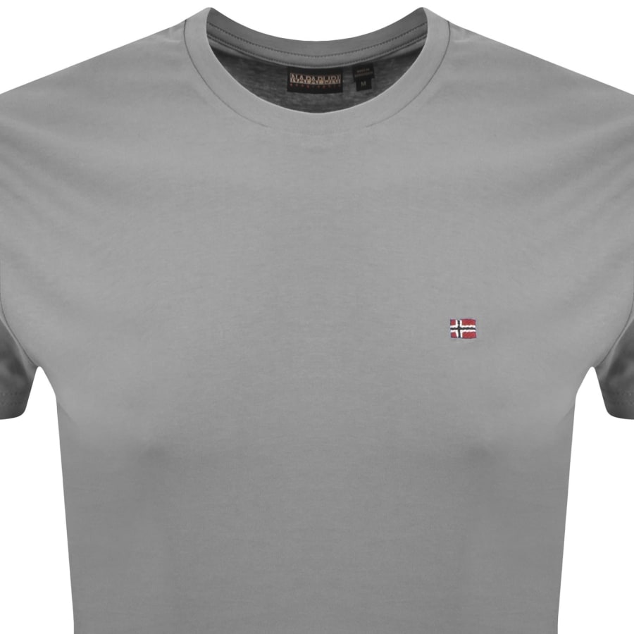 Image number 2 for Napapijri Salis Sum Logo T Shirt Grey
