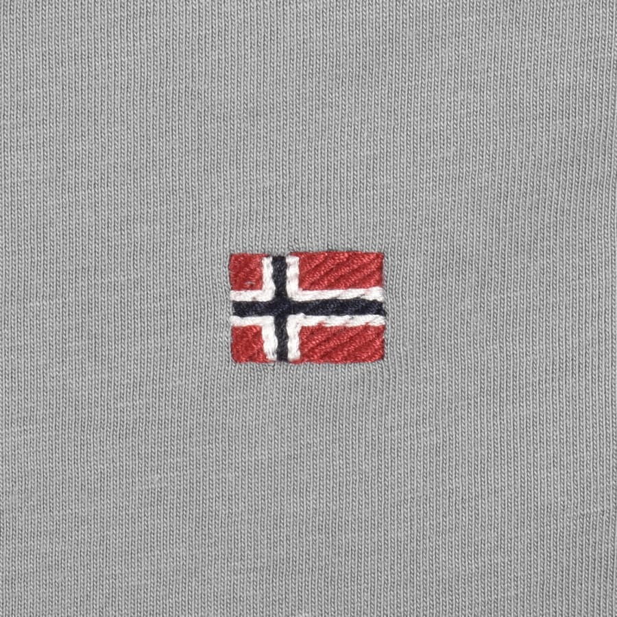 Image number 3 for Napapijri Salis Sum Logo T Shirt Grey